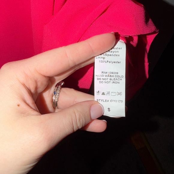 Fuchsia Spaghetti-Strap Mini Dress - Picture 4 of 4